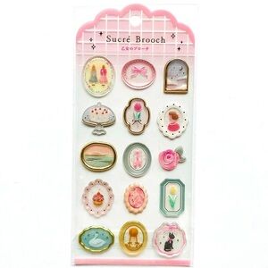 Q-Lia Sucre Brooch 3D Resin Stickers - Maiden